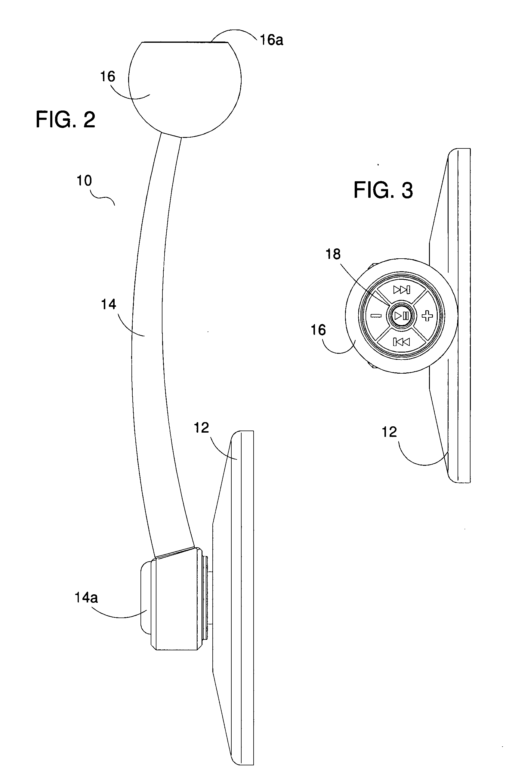 Marine throttle mounted stereo control