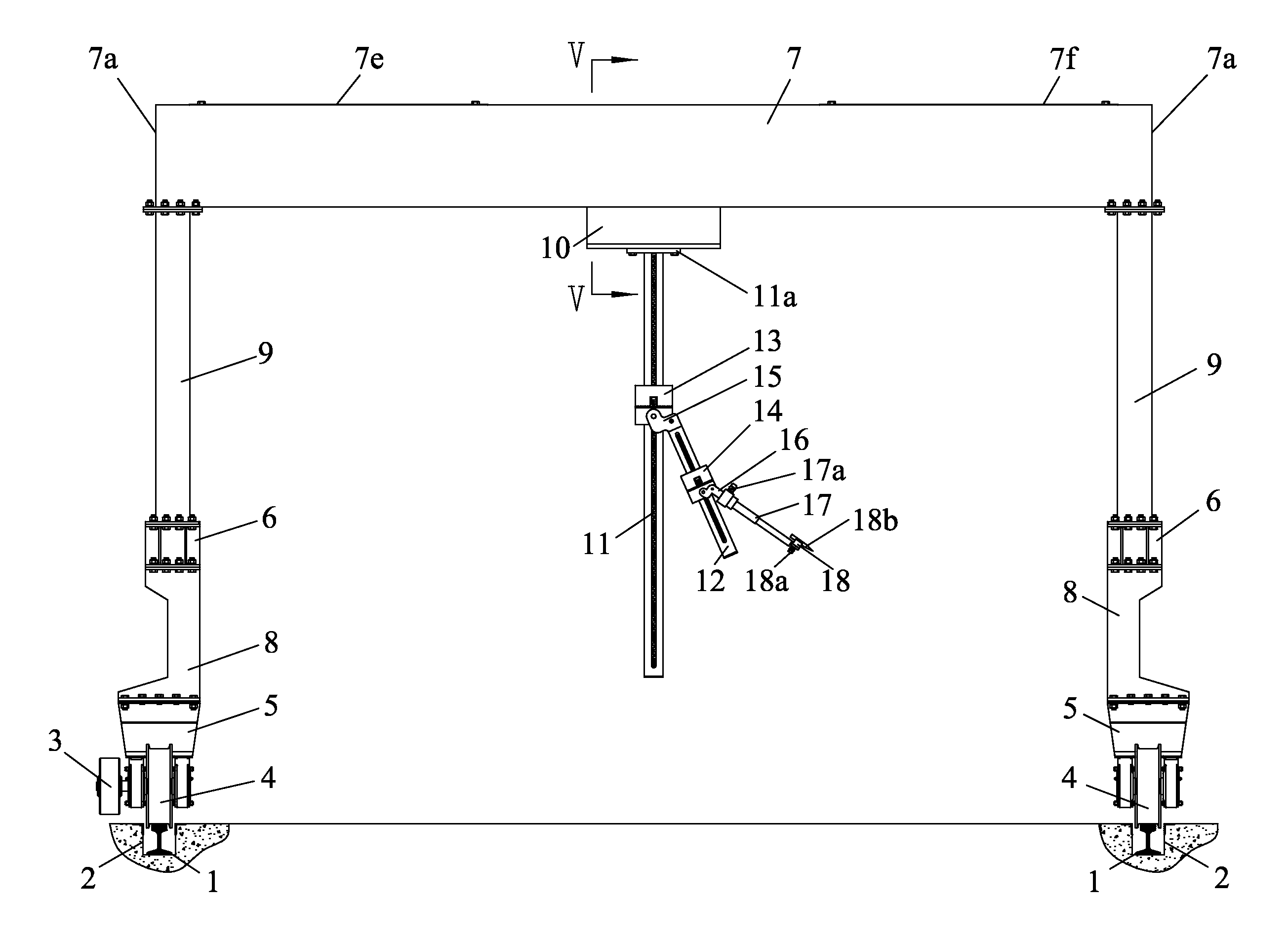 Marking machine for hull block sections