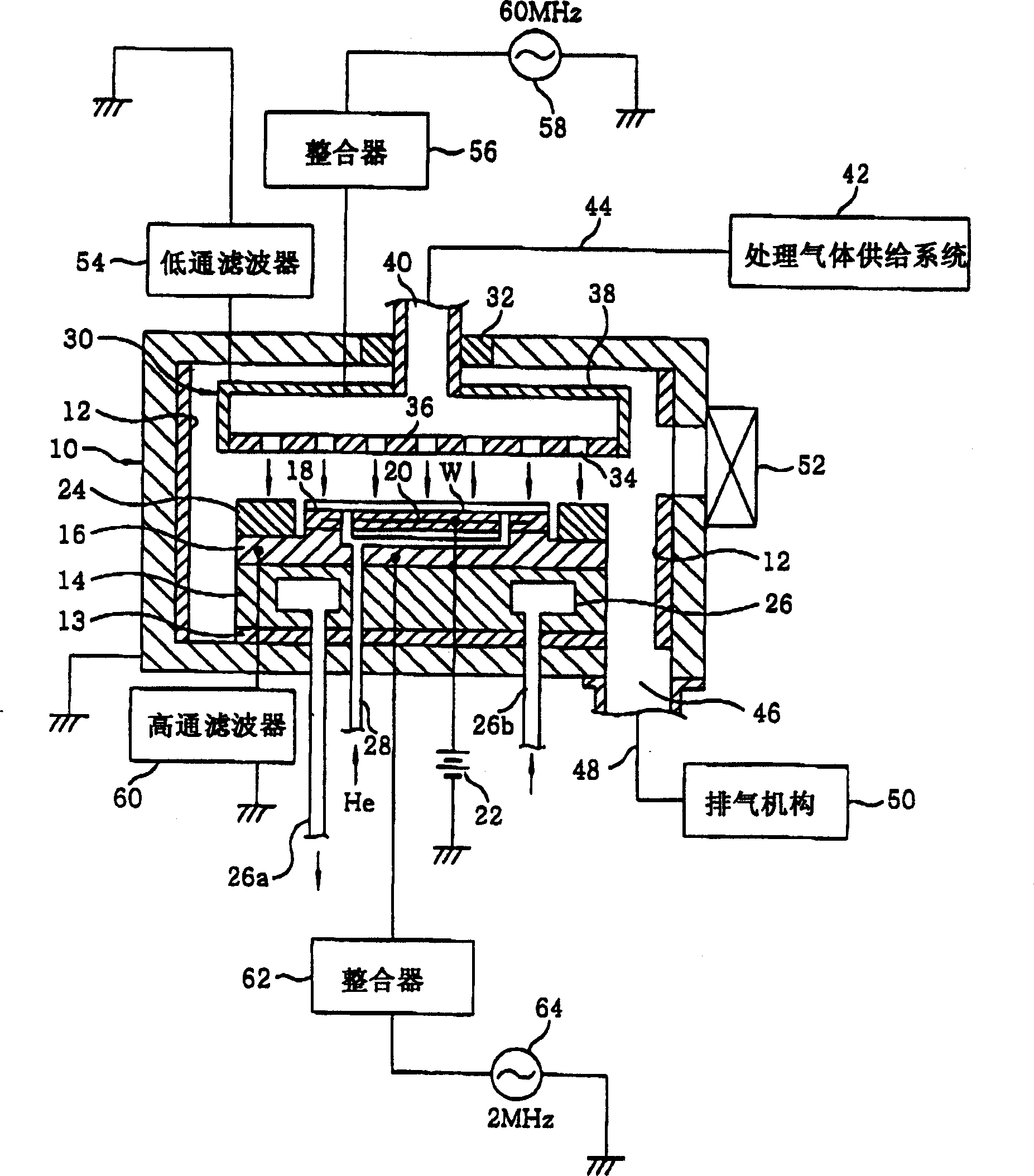 Si etching method and device