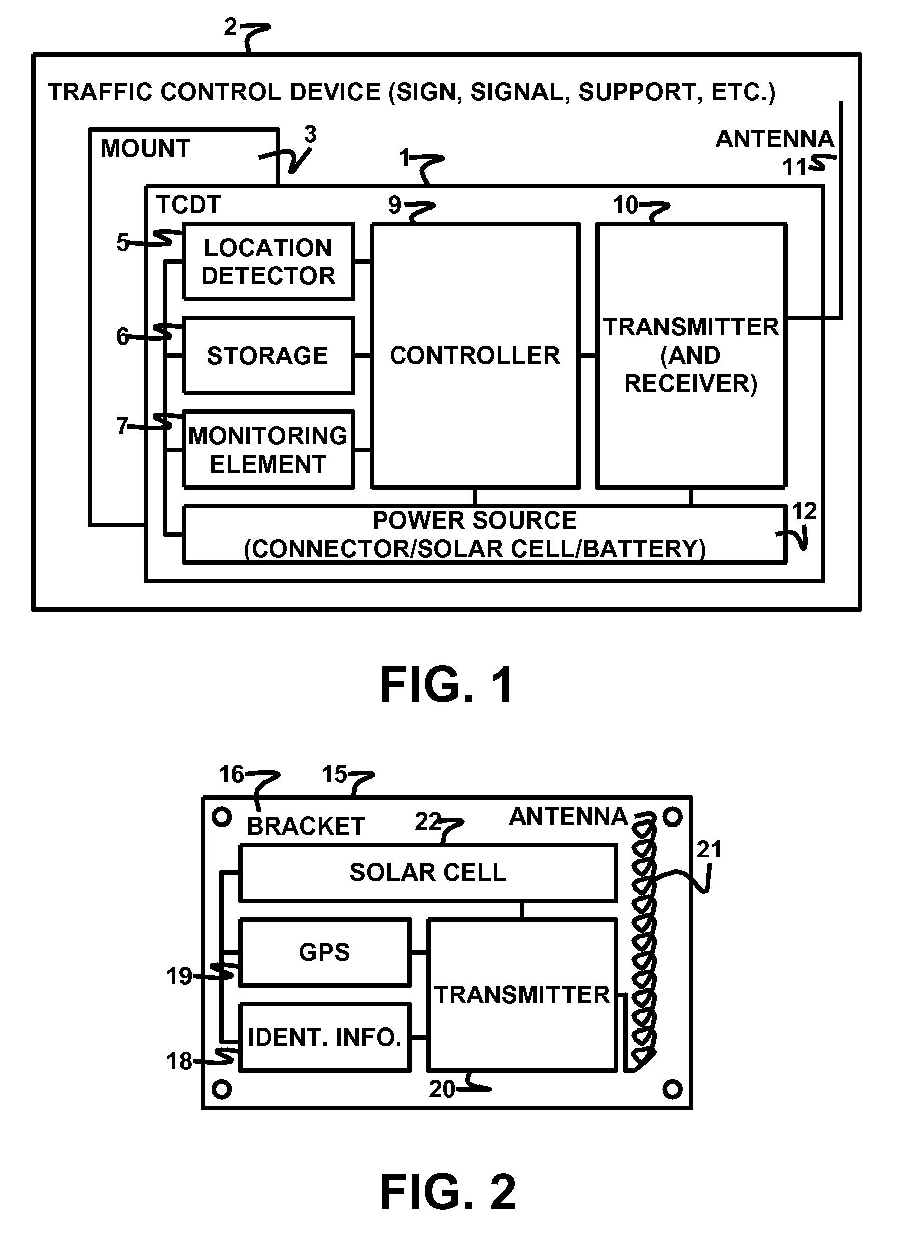 Traffic control device transmitter, receiver, relay and display system