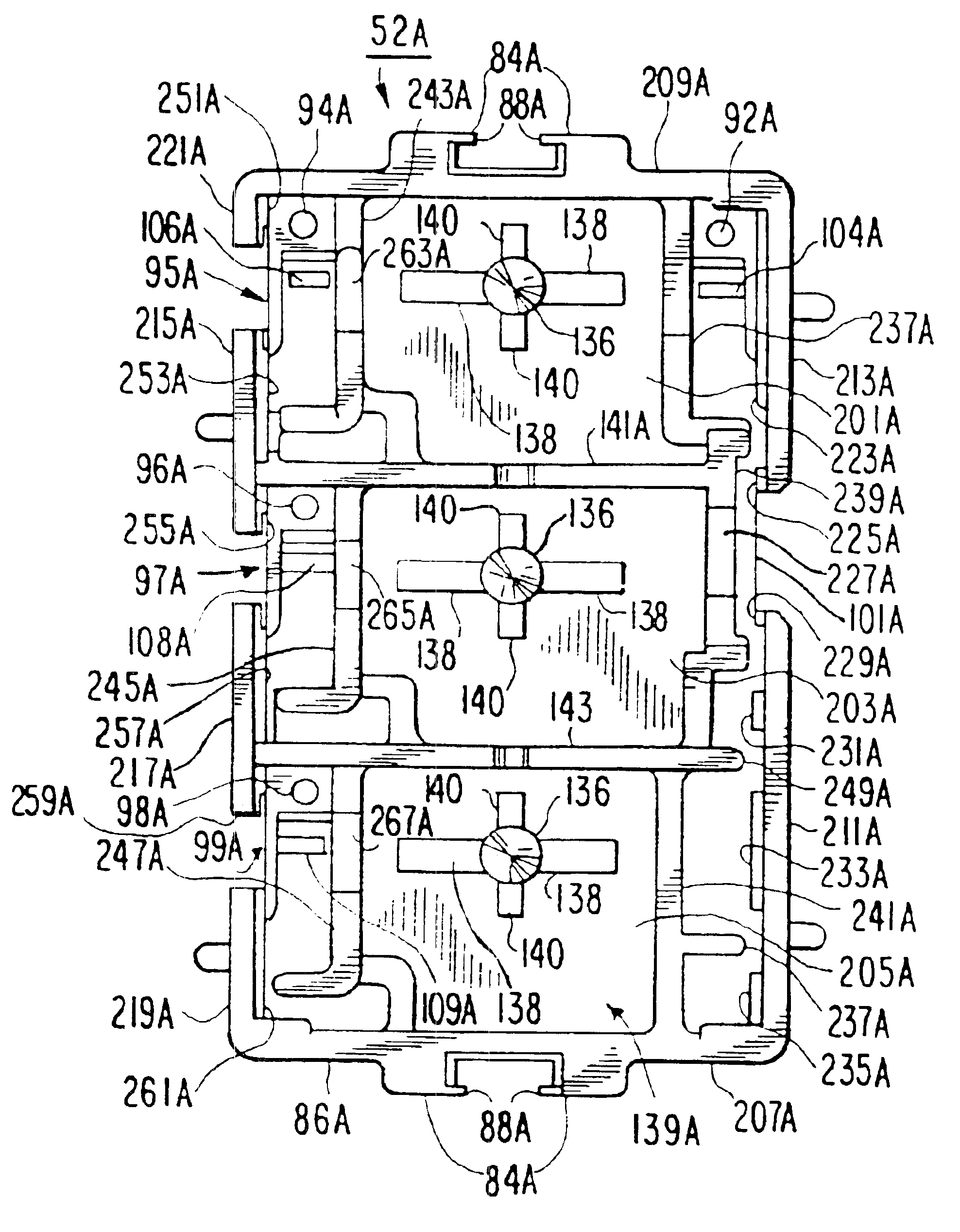 Four function electrical rocker switch