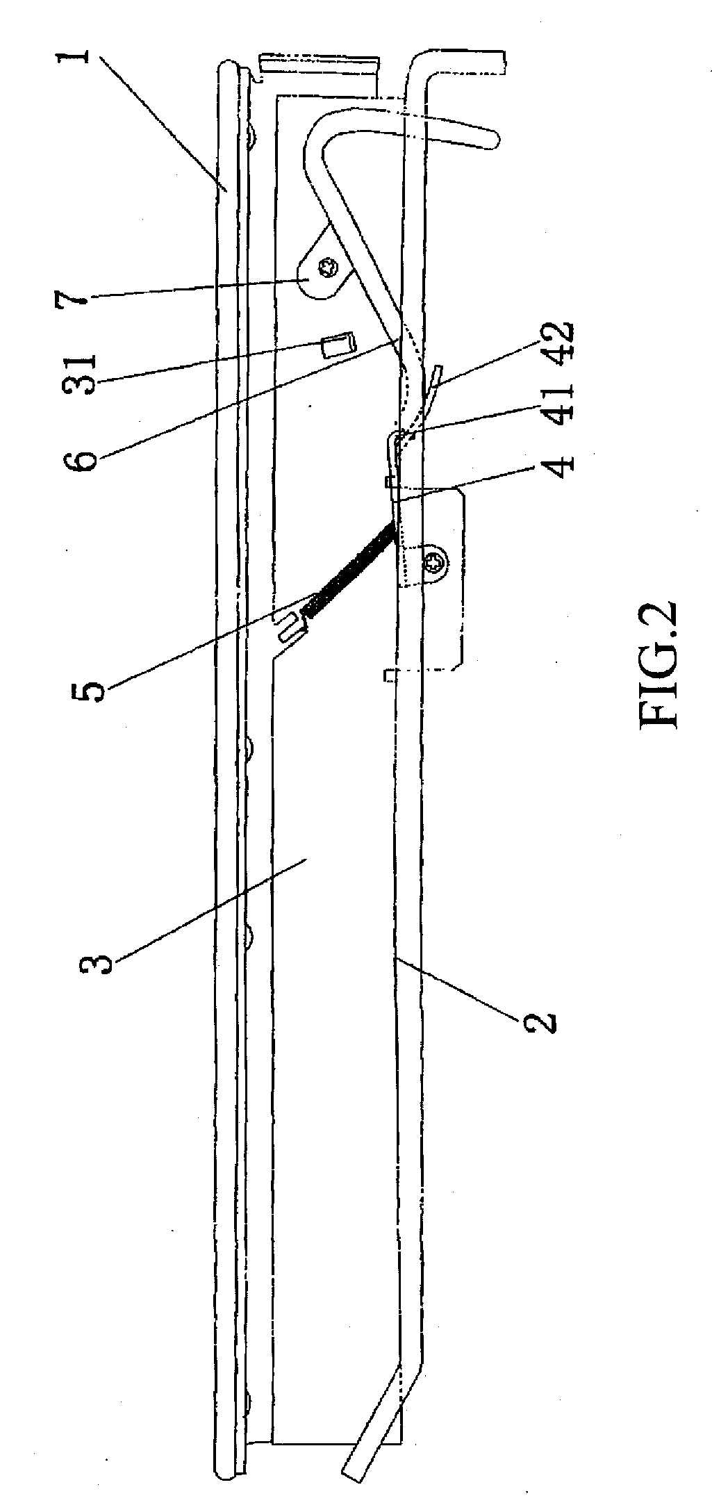 Locking device of an oven grill