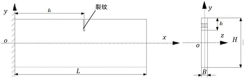 Method for determining position of crack of fan blade