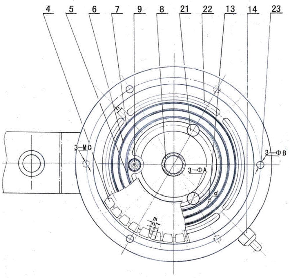 A high-efficiency energy-saving environmental protection preheating type internal flame burner