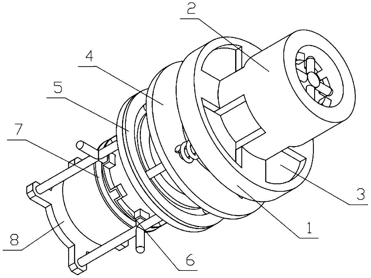 Rotary locking quick docking device