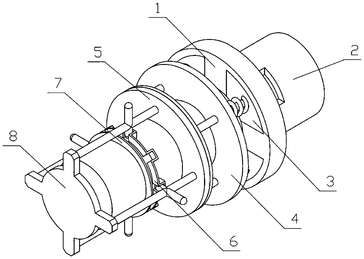 Rotary locking quick docking device