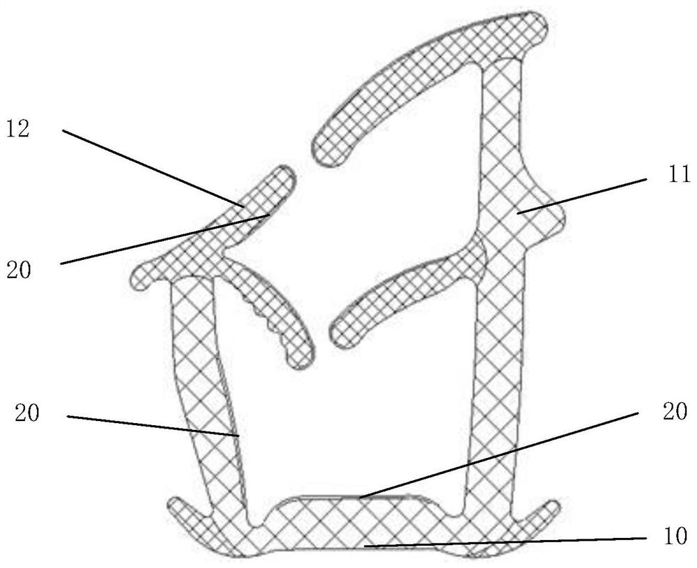 Car door glass guide groove adhesive tape and preparation method thereof