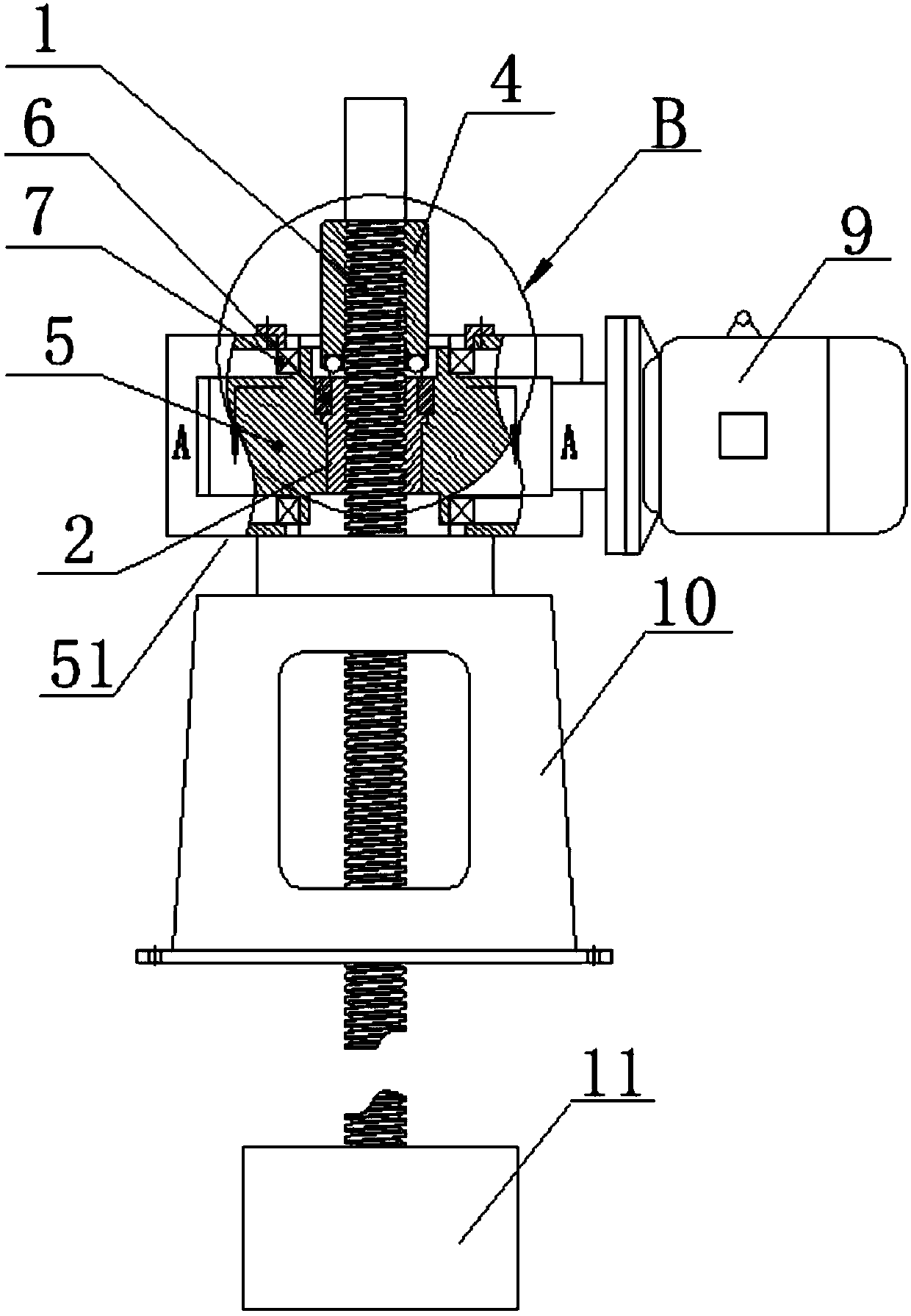 Screw hoist and working method thereof