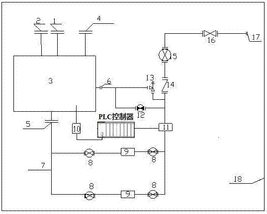 A skid-mounted automatic liquid discharge device for venting and separating liquid