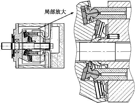 Balanced type double-row large-displacement axial plunger pump