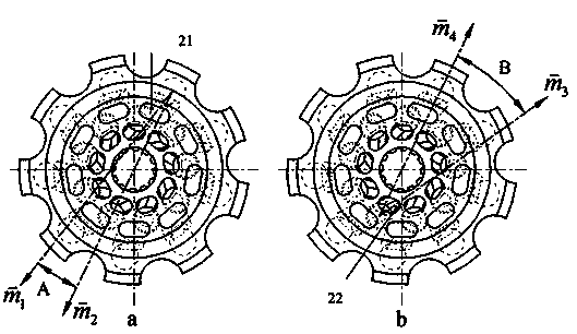 Balanced type double-row large-displacement axial plunger pump