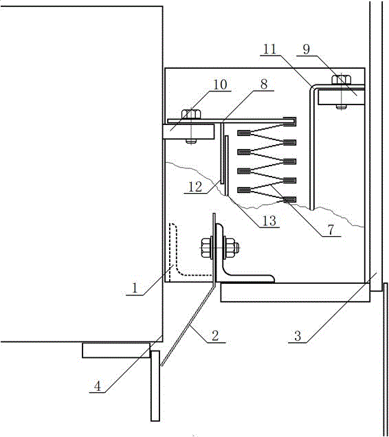 Sealing device of circular arc section of fan-shaped plate of air preheater