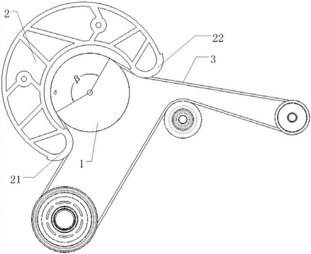 Belt wheel guide structure and engine