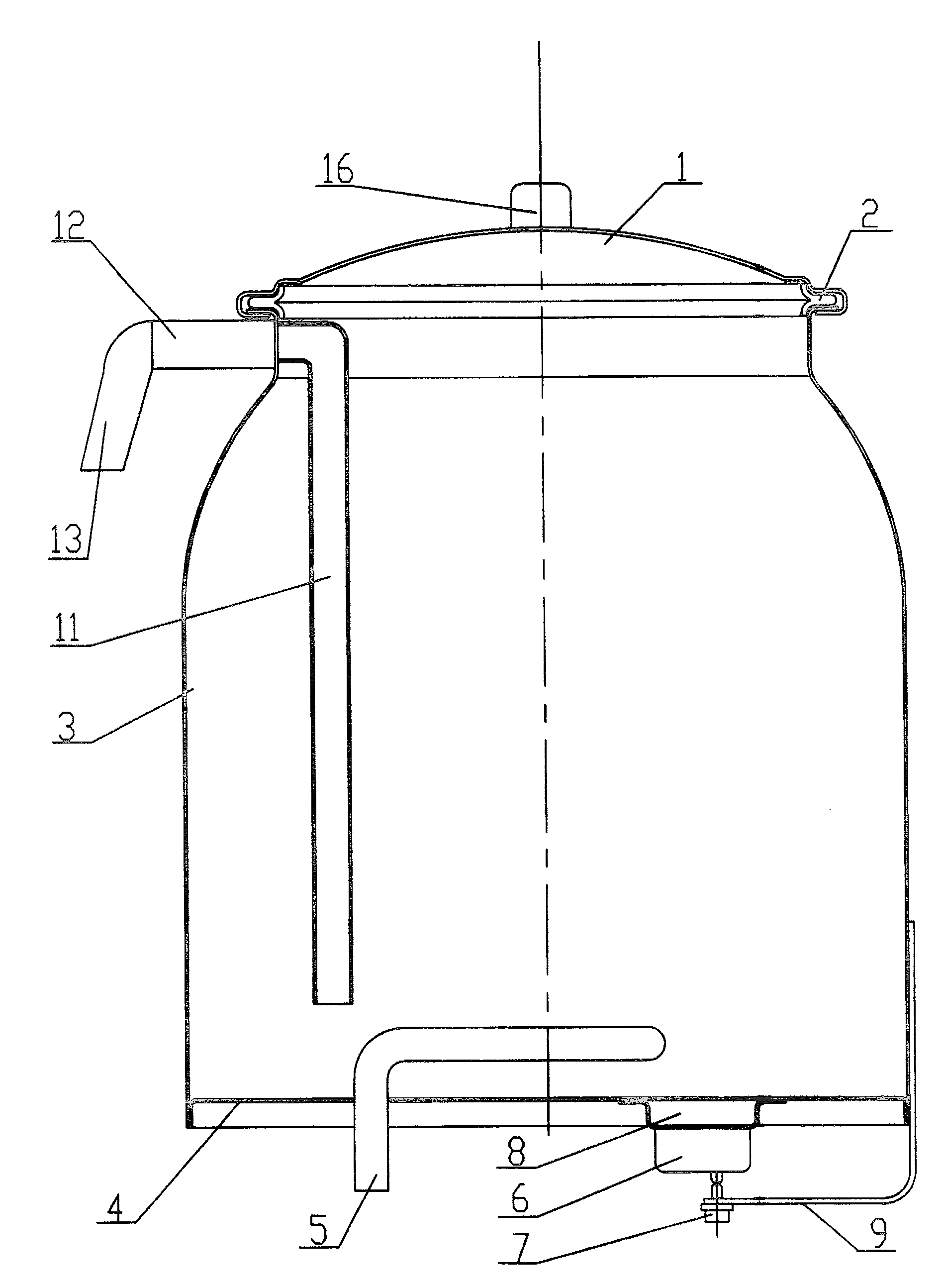 Pressure type electric water kettle