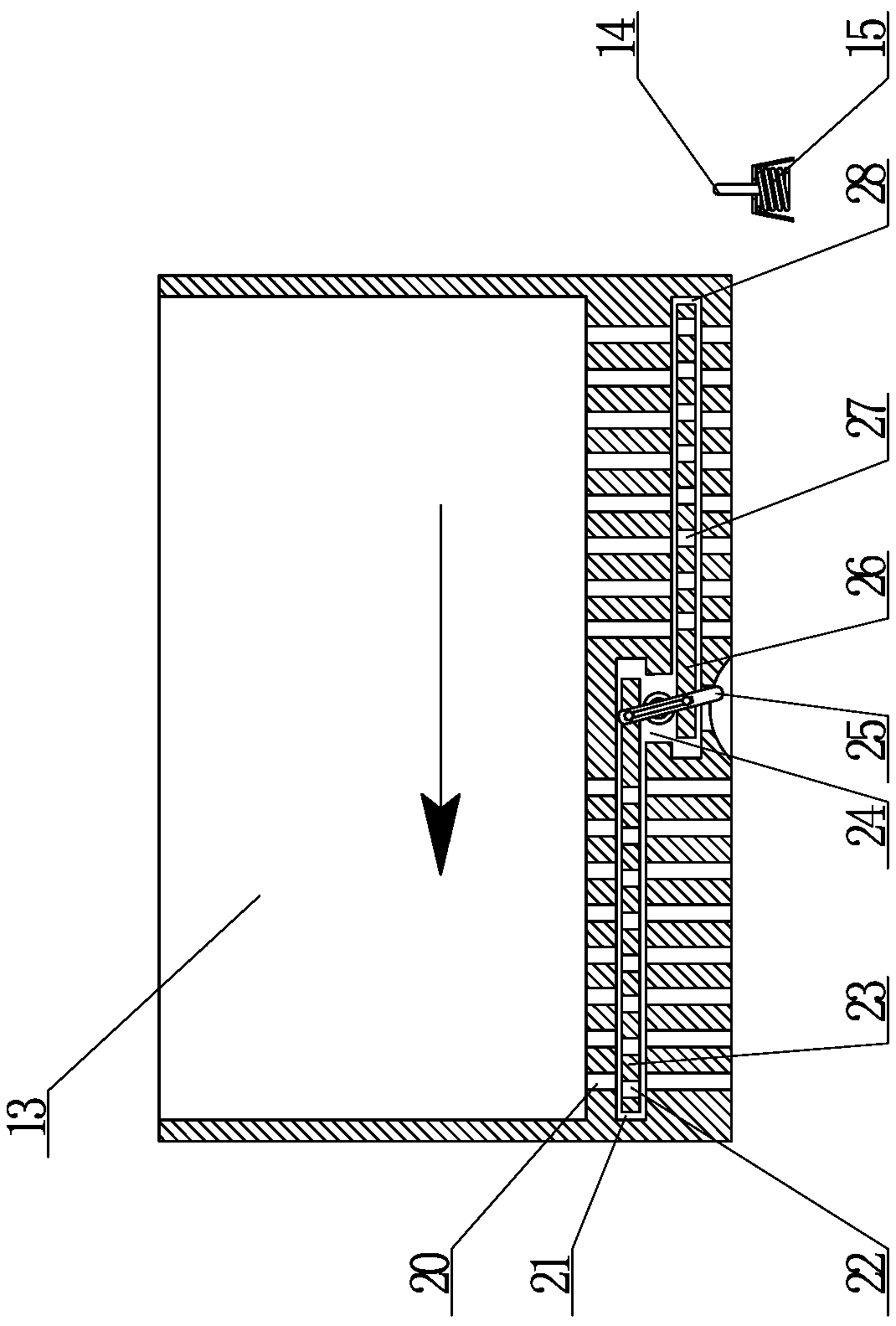 Vibratory screening device for refractory material refractory granules