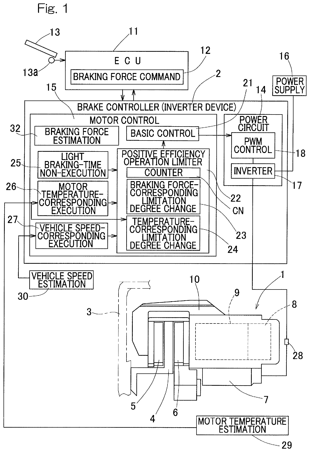 Electric brake device