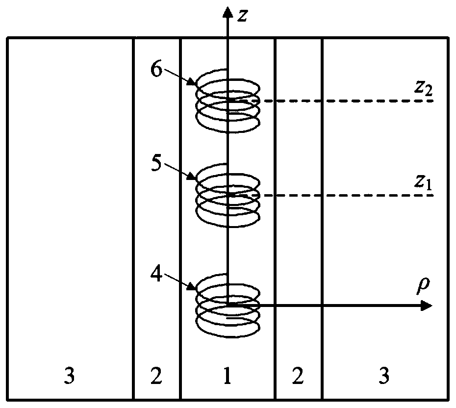 Casing-through induction logging method based on lateral wave detection