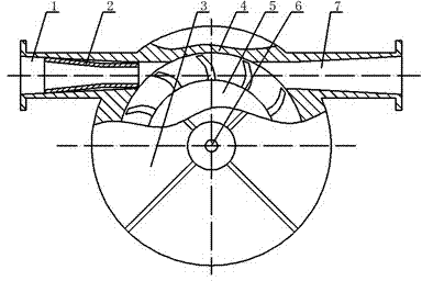 Small-flow reel type irrigator water turbine