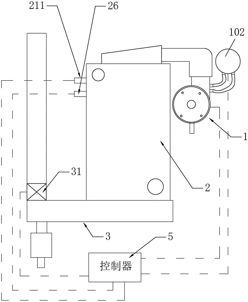 Energy-saving and environment-friendly type combustion system of gas wall-hanging stove