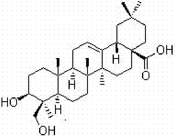 Extraction method of hederagenin