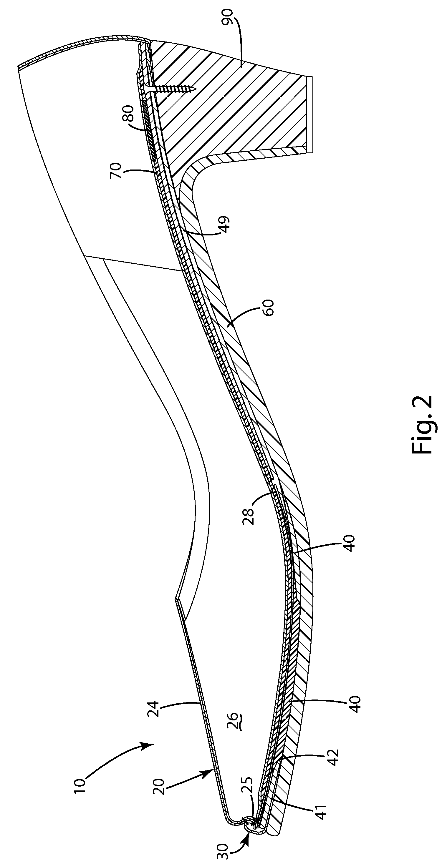 Platform footwear construction and related method