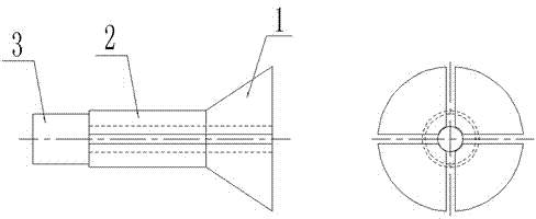 A clamp specially used for a low-frequency electro-hydraulic servo fatigue testing machine