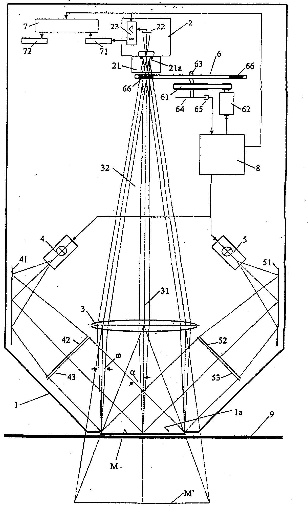 Individual element photoelectric measuring device for pane object