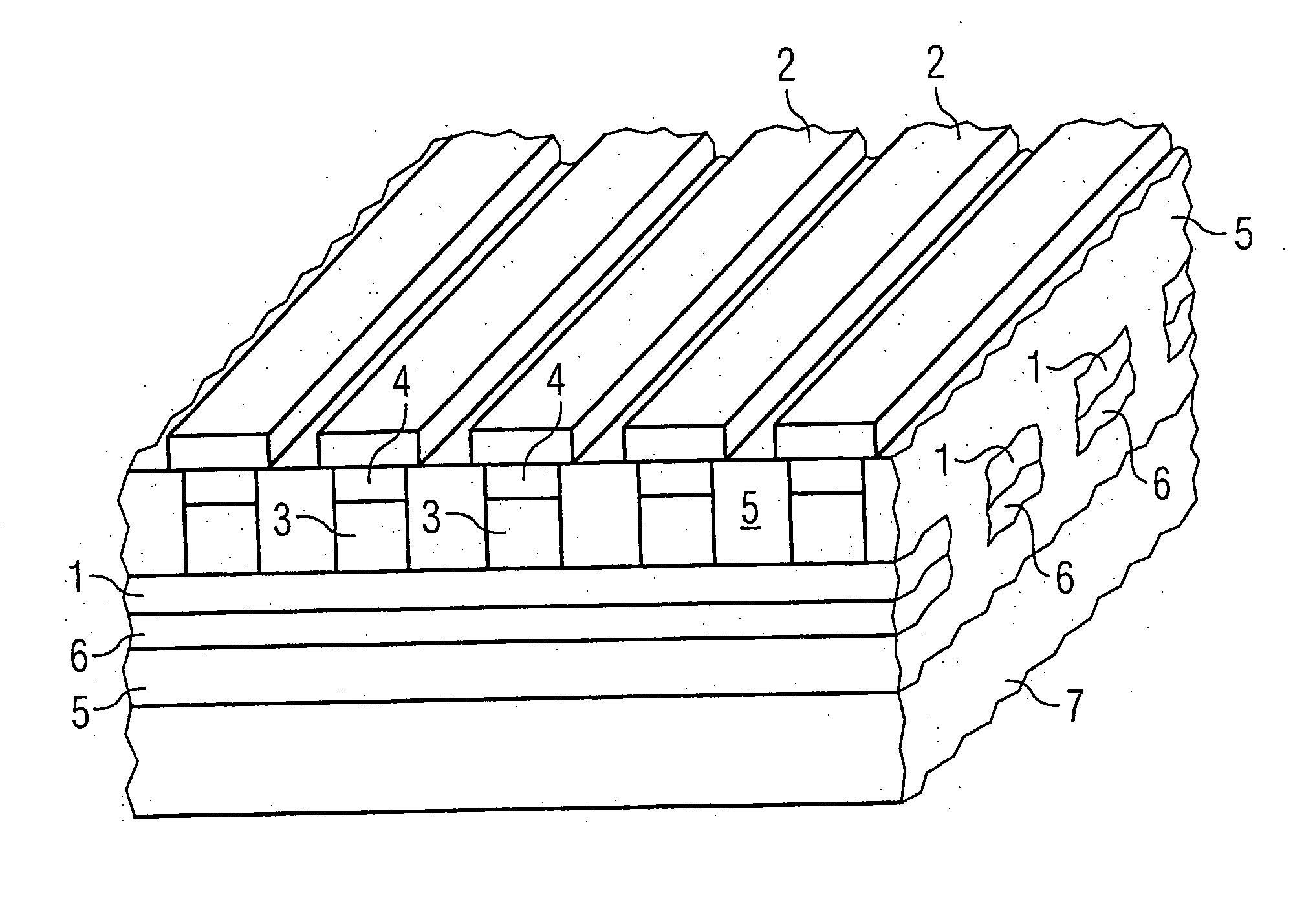 Semiconductor memory component in cross-point architecture