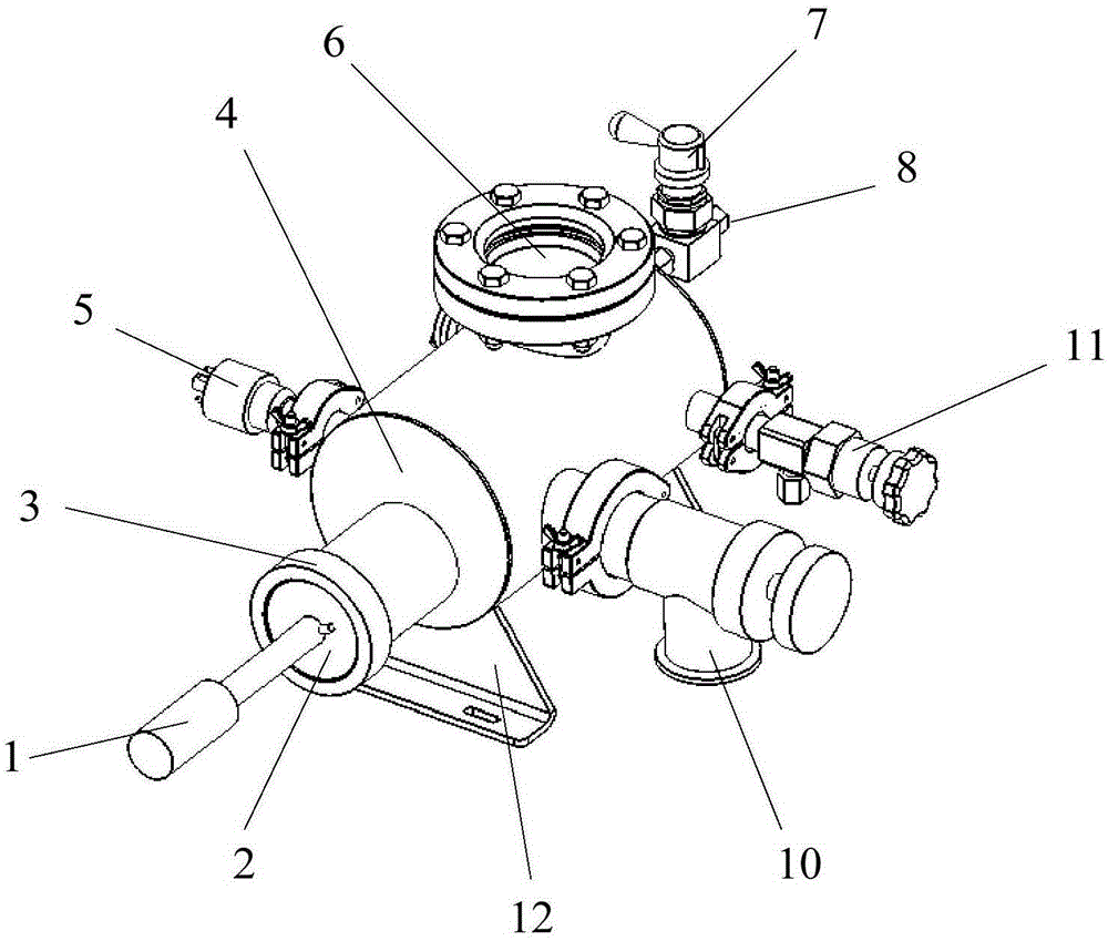 A vacuum electron microscope sample vacuum pre-reaction chamber