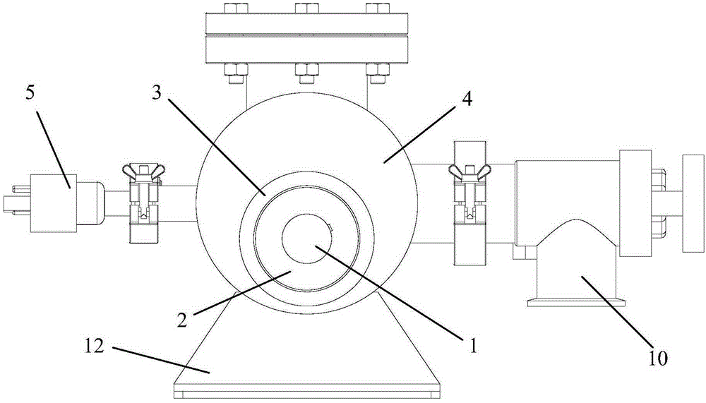 A vacuum electron microscope sample vacuum pre-reaction chamber