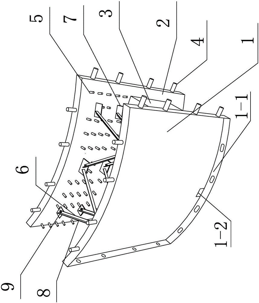 Assembly type tank steel plate-concrete combined member and construction method thereof