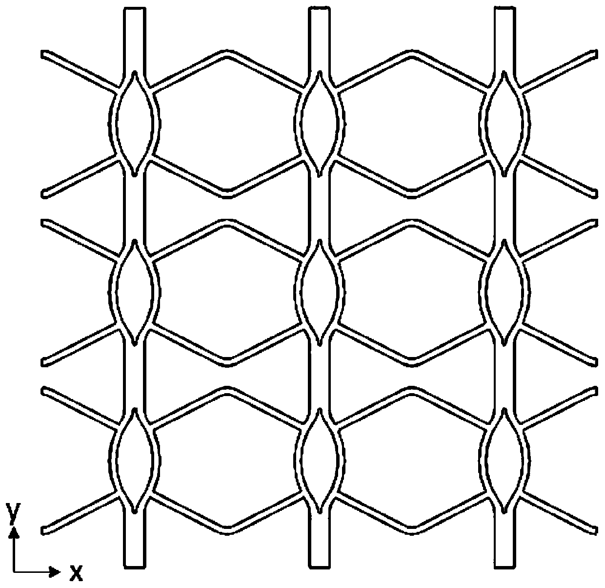 Negative Poisson's ratio structure based on rotating rod unit