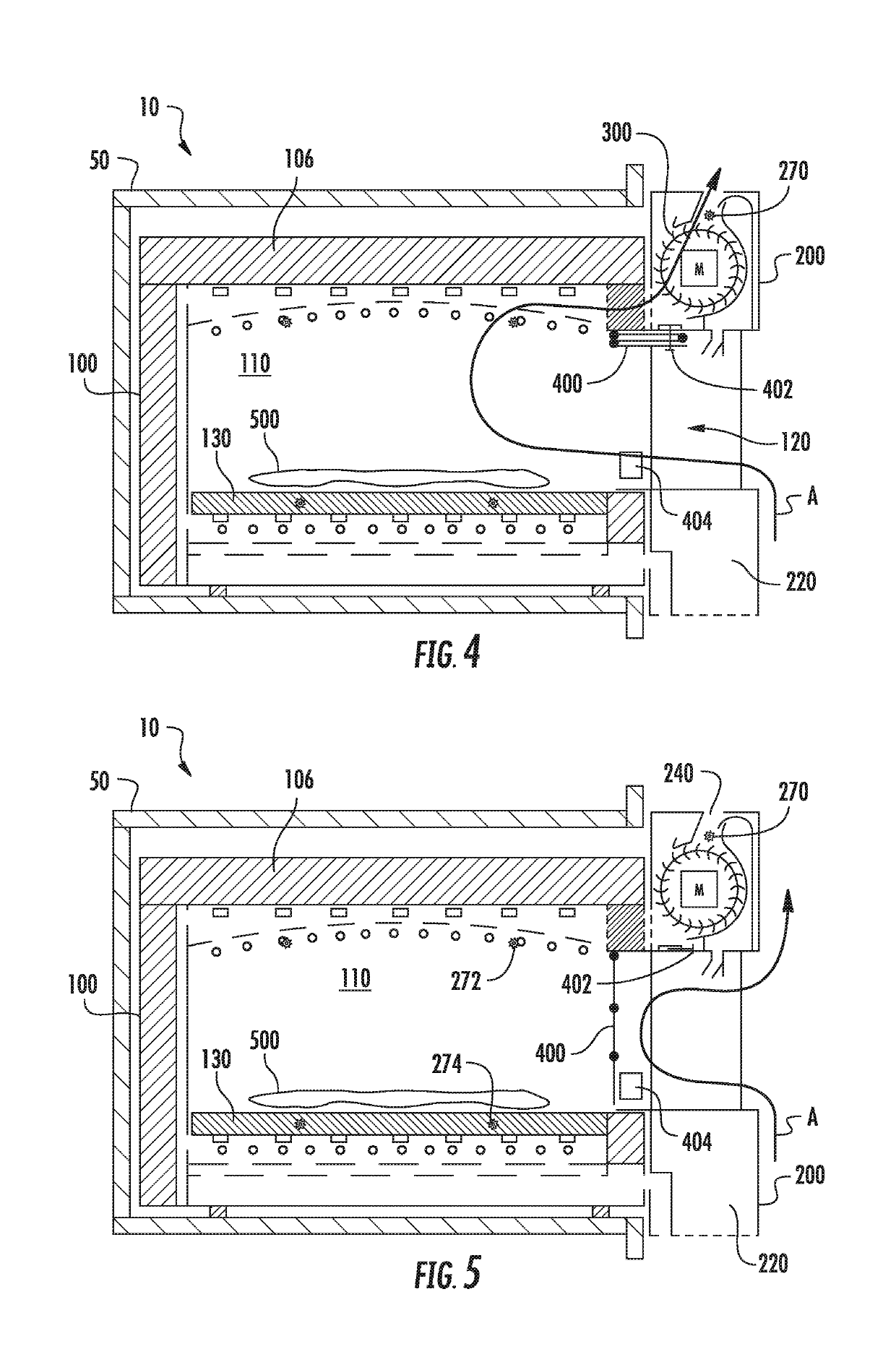 Oven appliance with an air flow restriction door