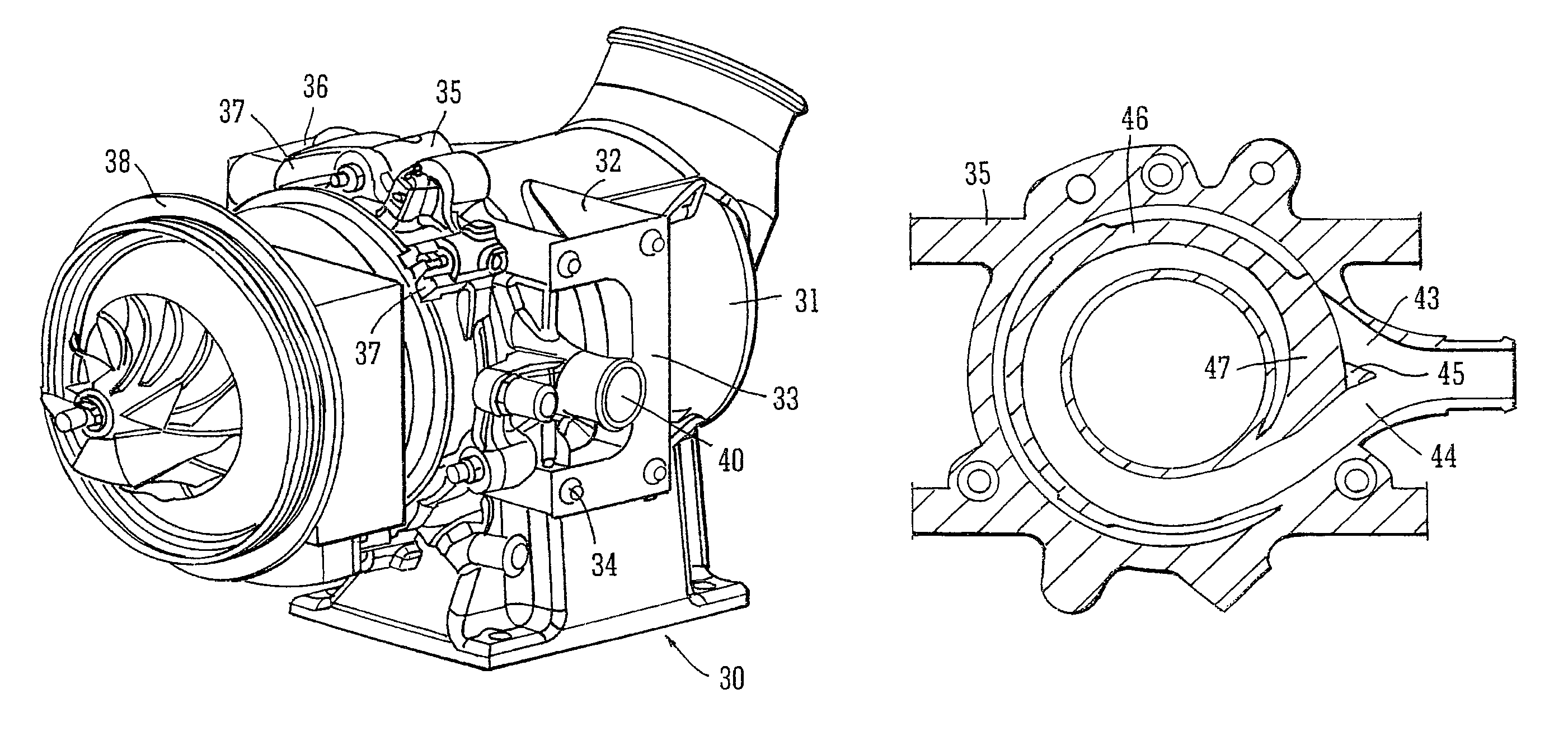 Apparatus for measuring rotational imbalance of a turbocharger core assembly