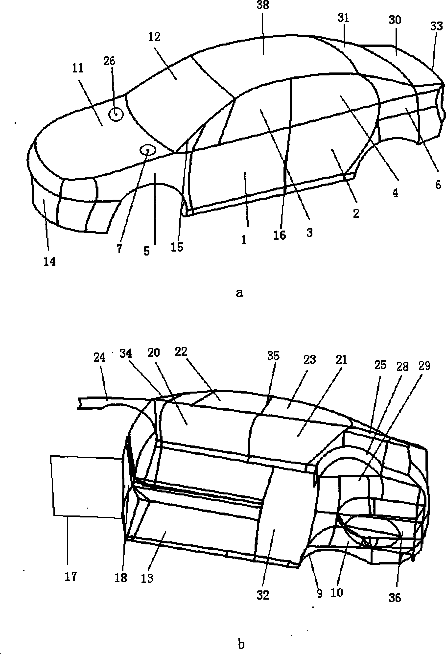 Semi-infinite fluid based passenger car external noise analysis and predication method