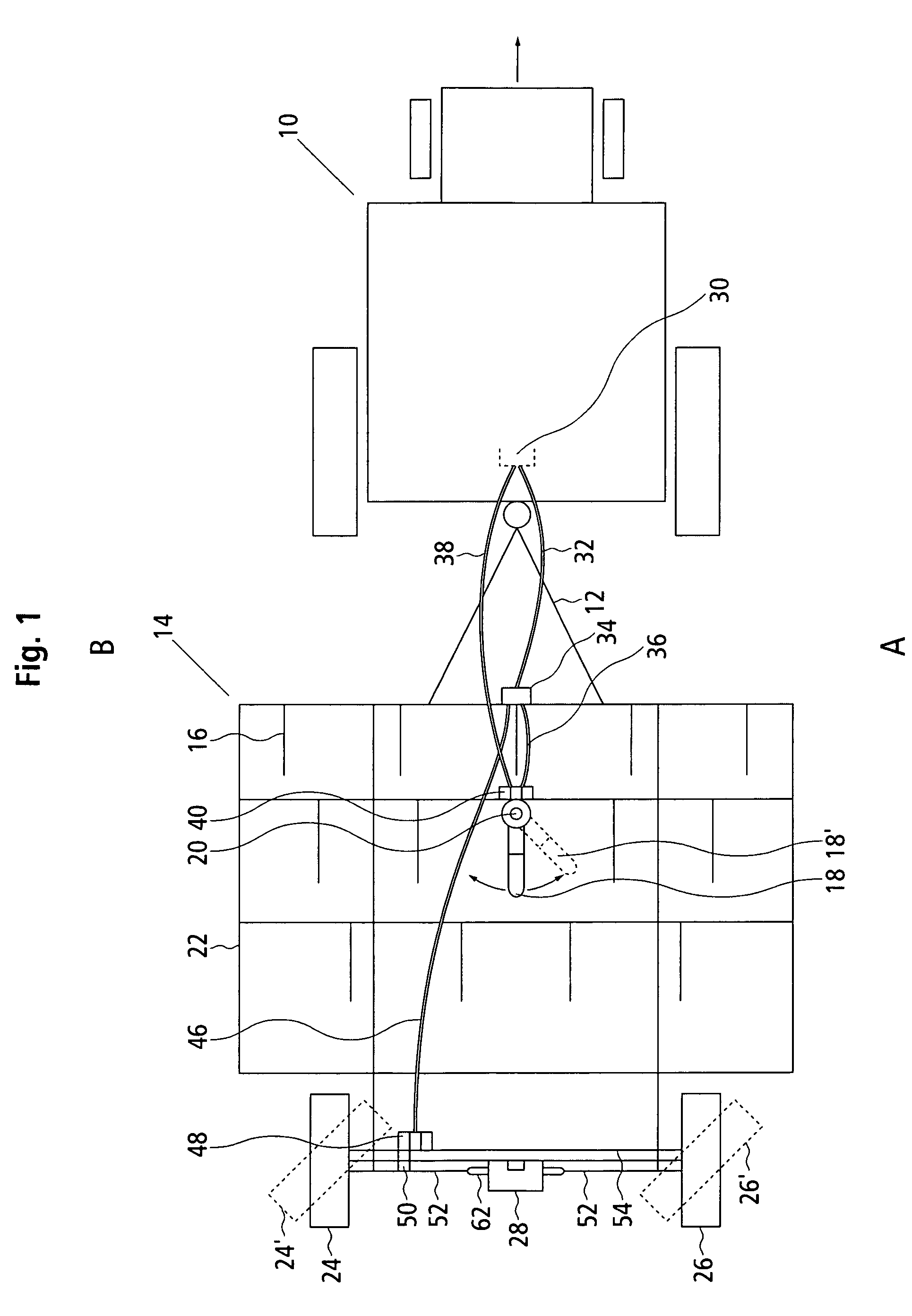 Steering device for towed implements