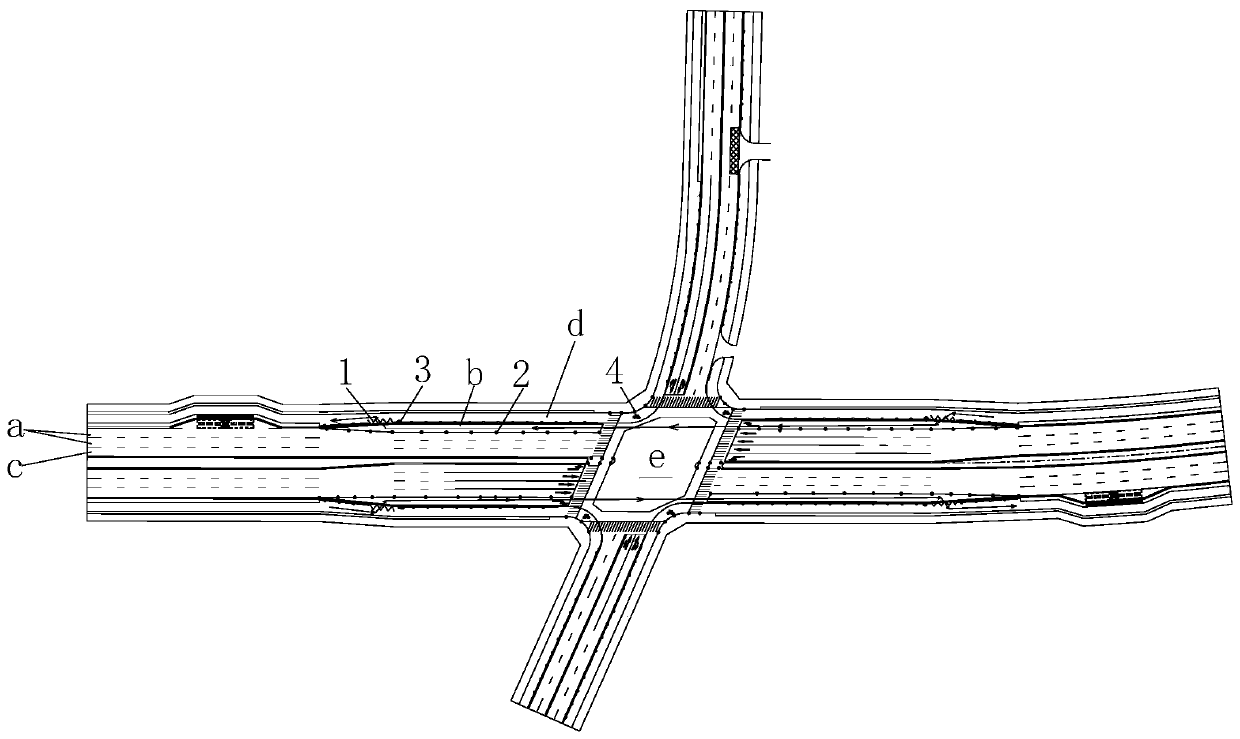 Variable non-motor vehicle lane system on road intersection, and application method thereof