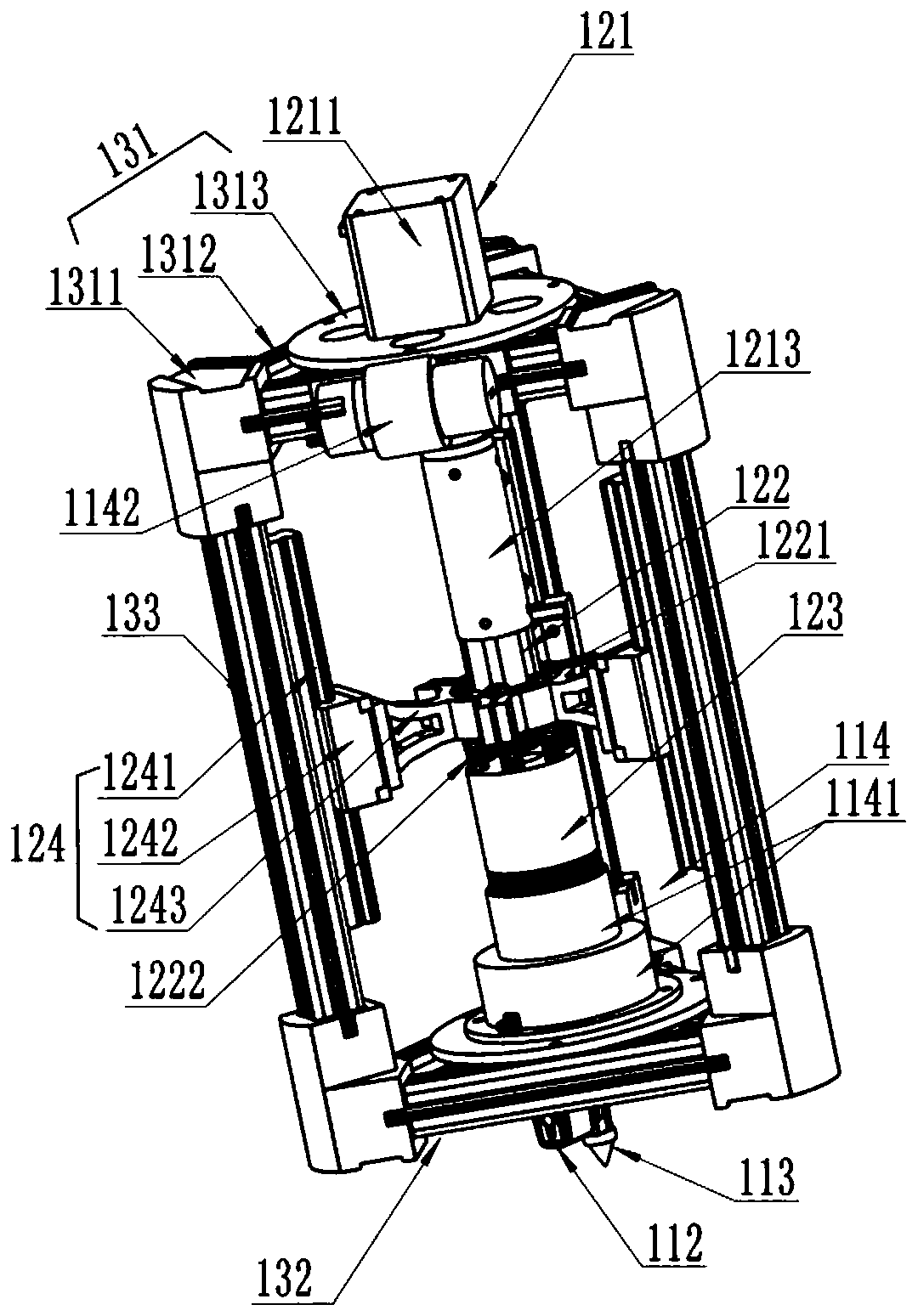 Magnetic control nano-forming micromechanical device and three-dimensional fiber forming method