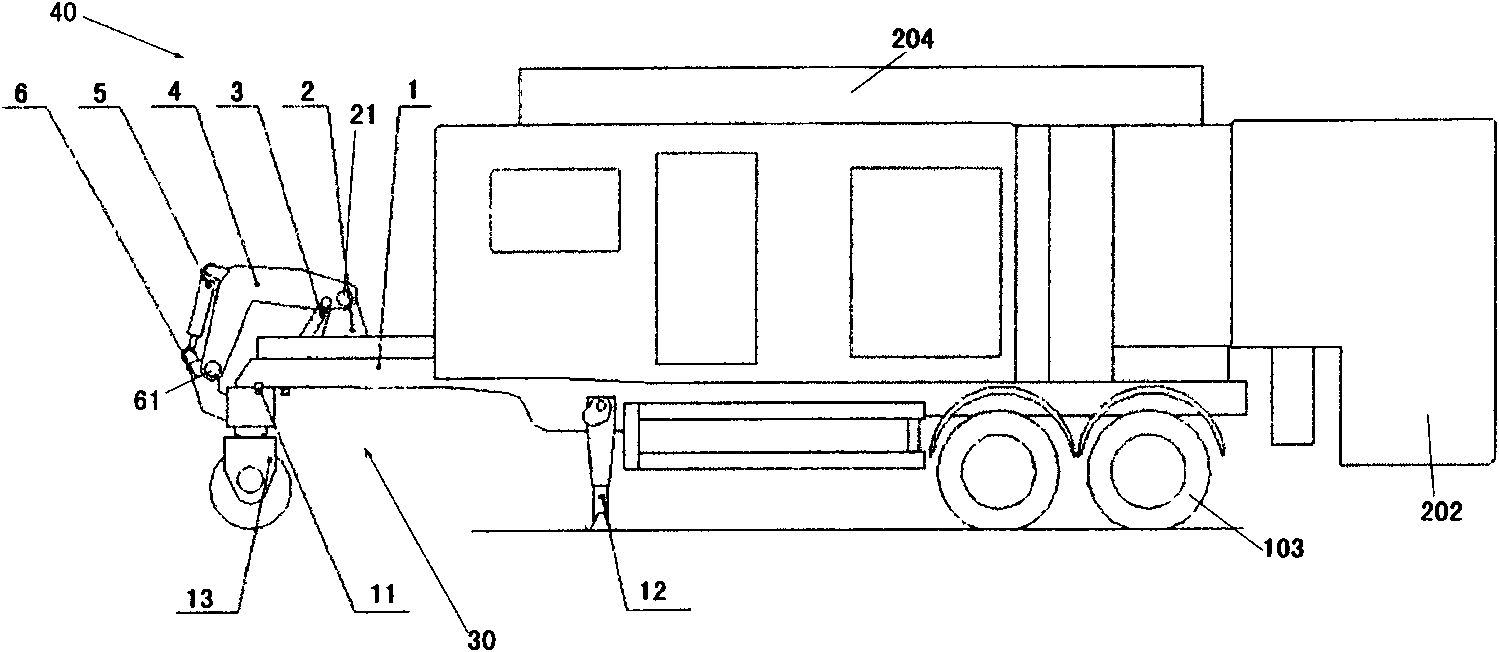 Semi-trailer self-travelling system, vehicle-mounted radiation detection system and use method thereof