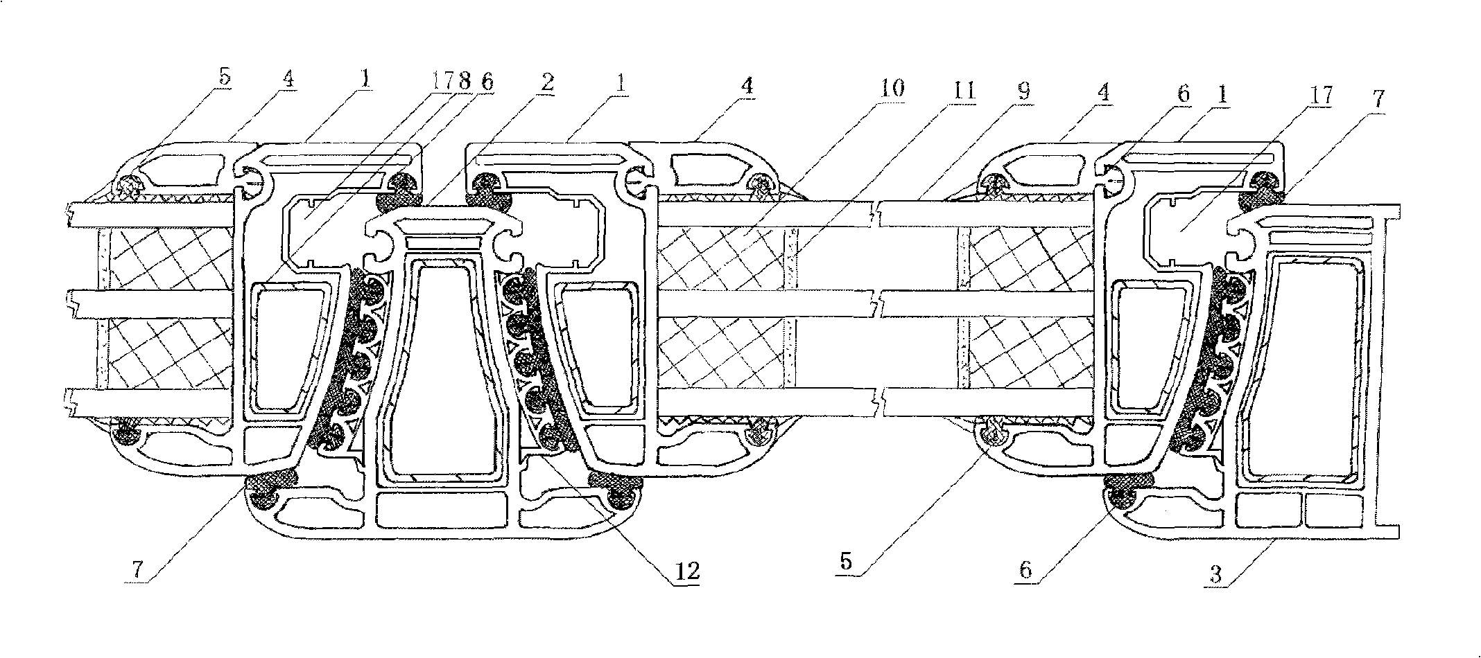 Full-sealing casement plastic-steel window