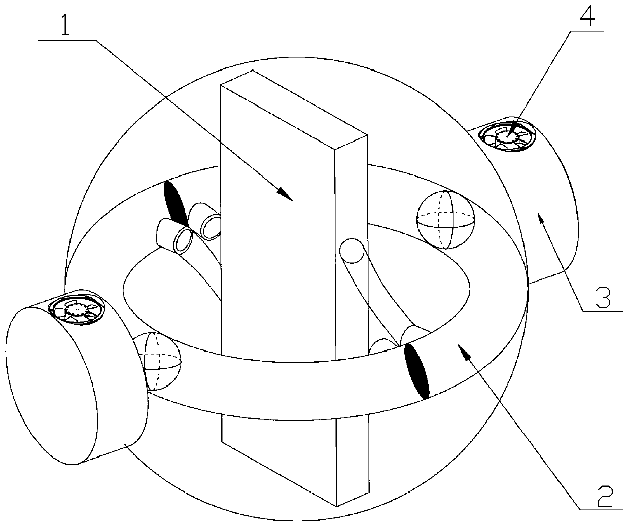 Fluid-driven spherical rolling robot and driving method thereof