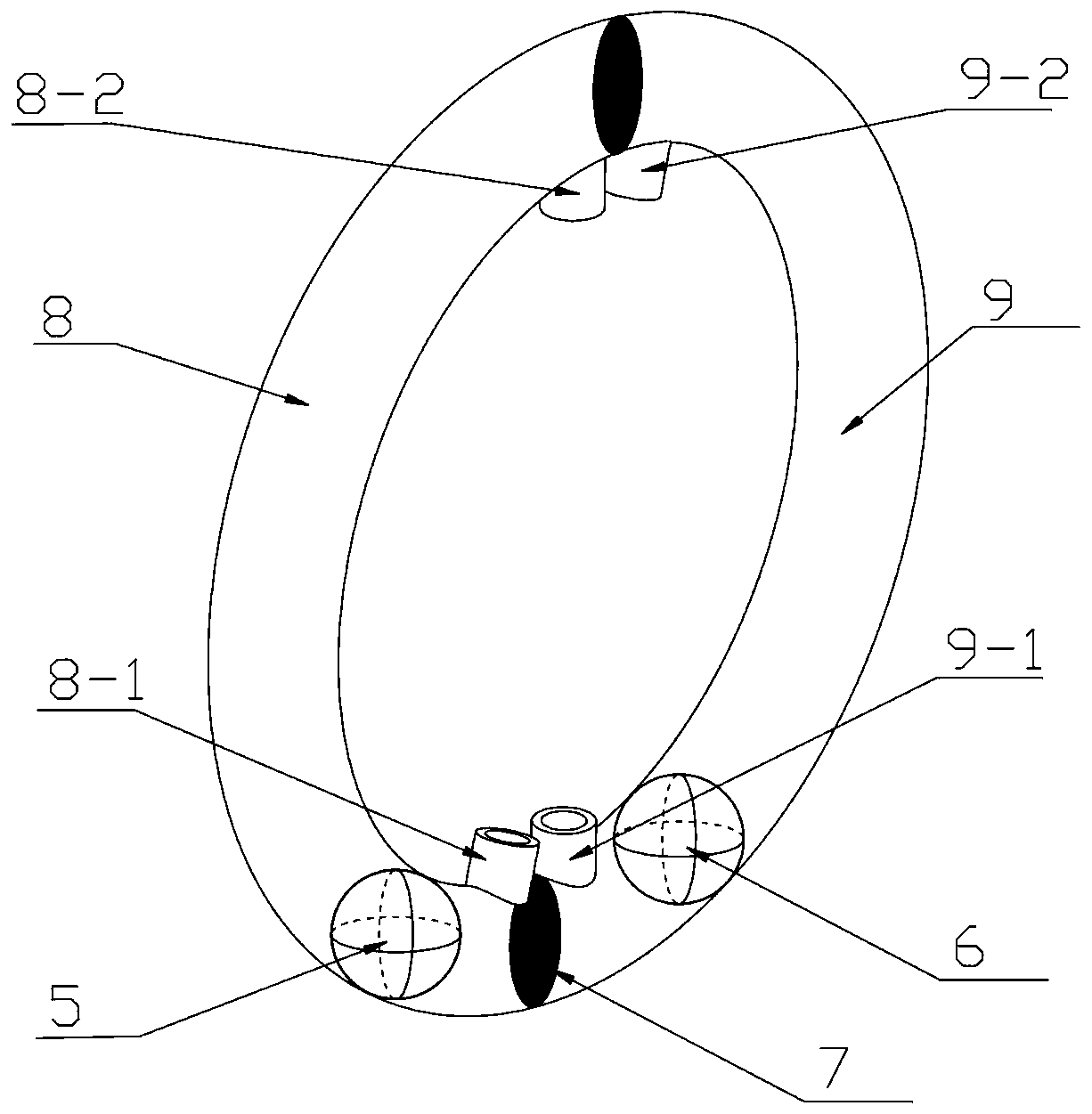 Fluid-driven spherical rolling robot and driving method thereof