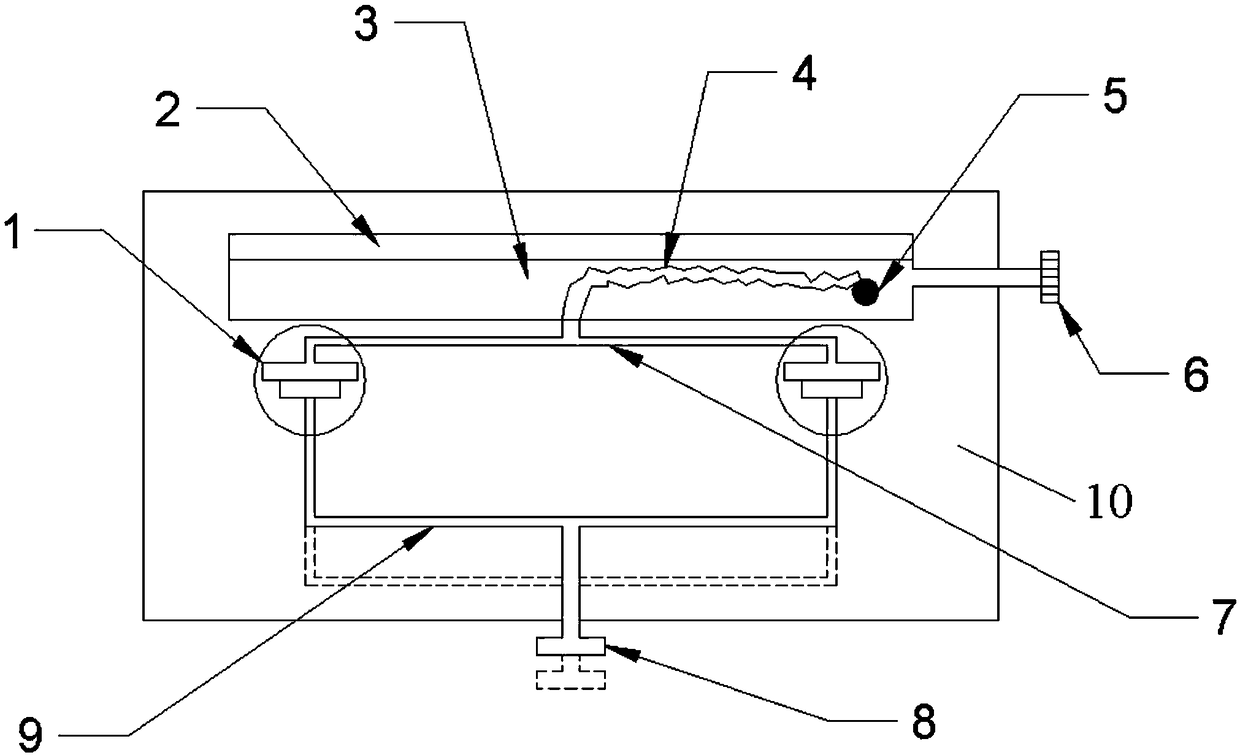 Glass wiping device