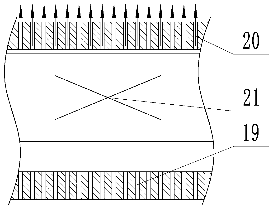 A mechanical processing waste treatment device