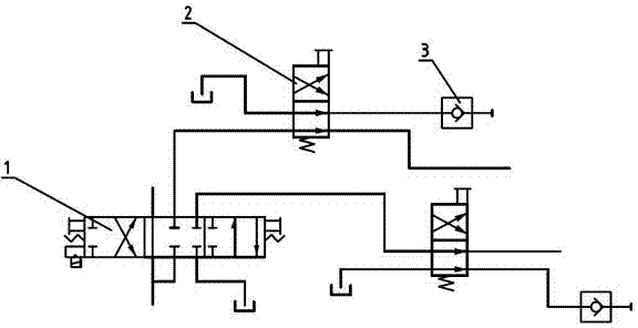 Hydraulic auxiliary coupler loop of backhoe loader