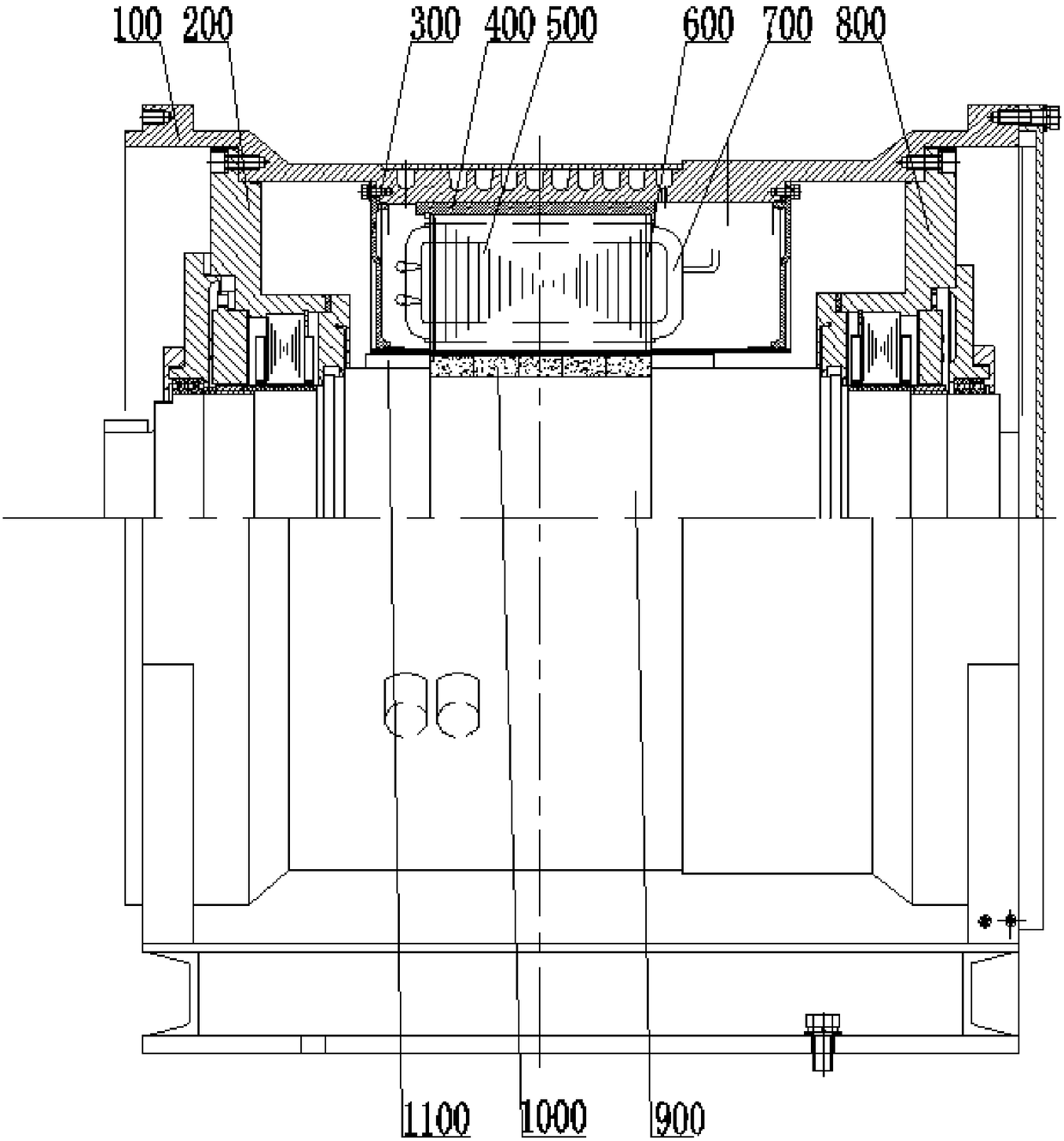 High-voltage ultra-high-speed permanent magnet synchronous motor