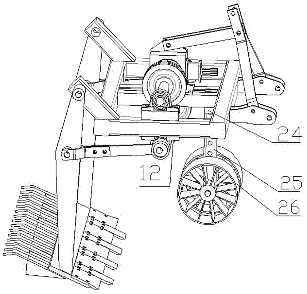 Chiseling and shoveling type excavating machine of deep-rooted medicinal materials