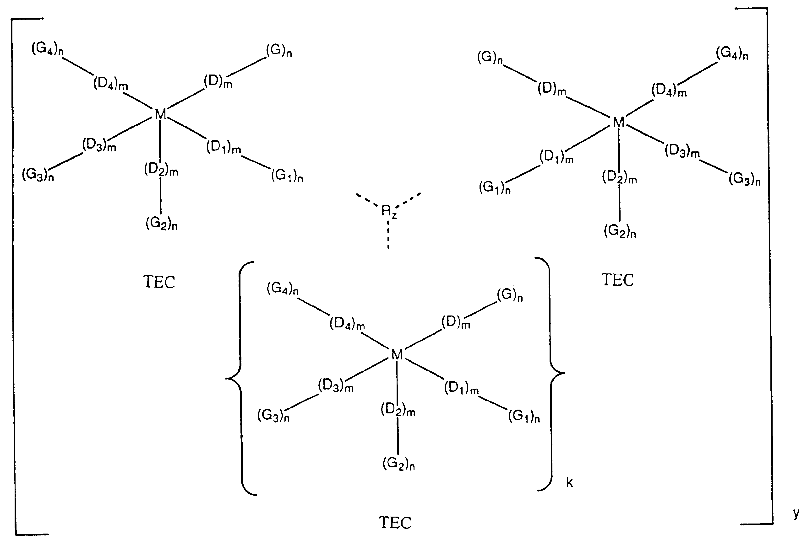 Intermolecularly bound transition element complexes for oxygen-selective adsorption