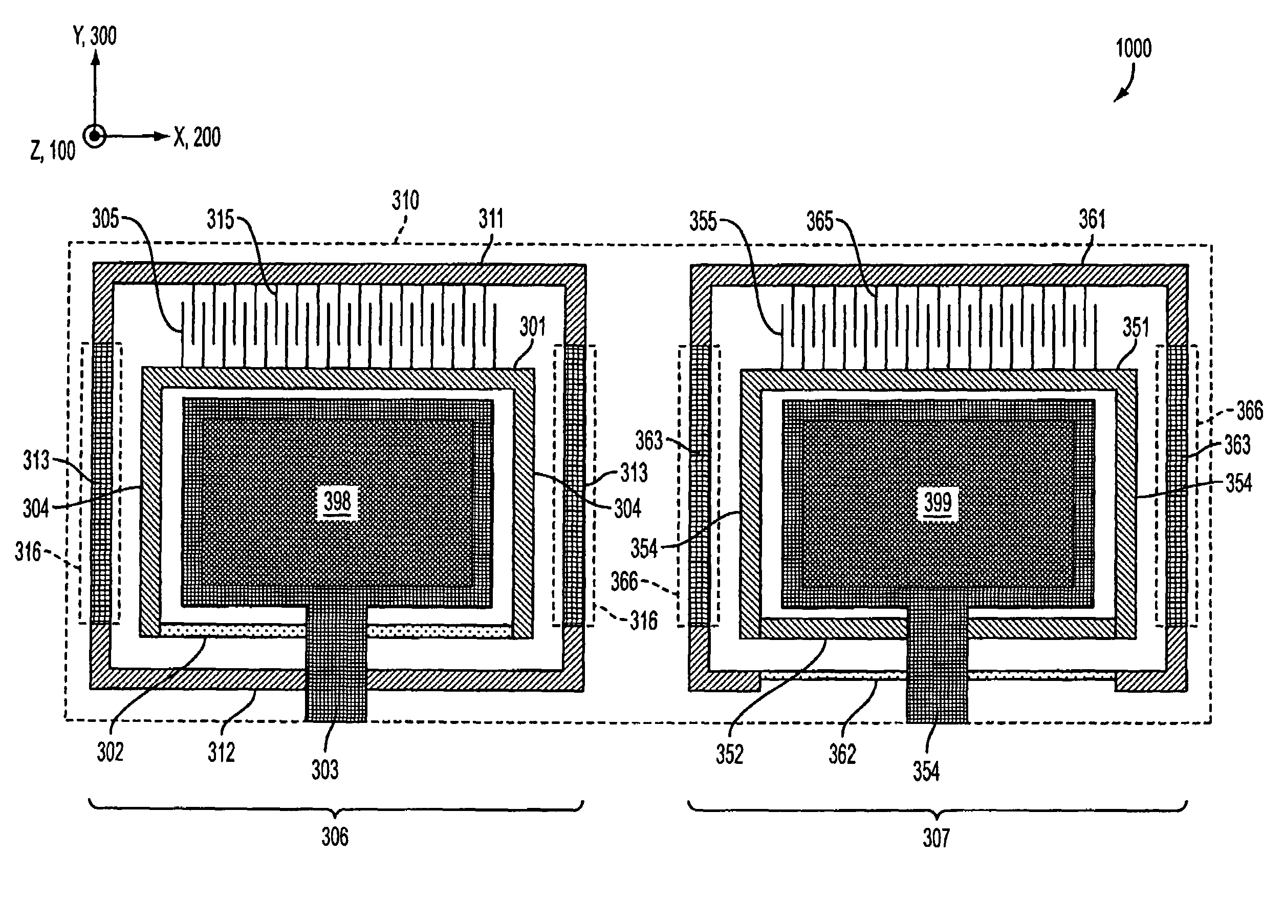 Tri-axis accelerometer