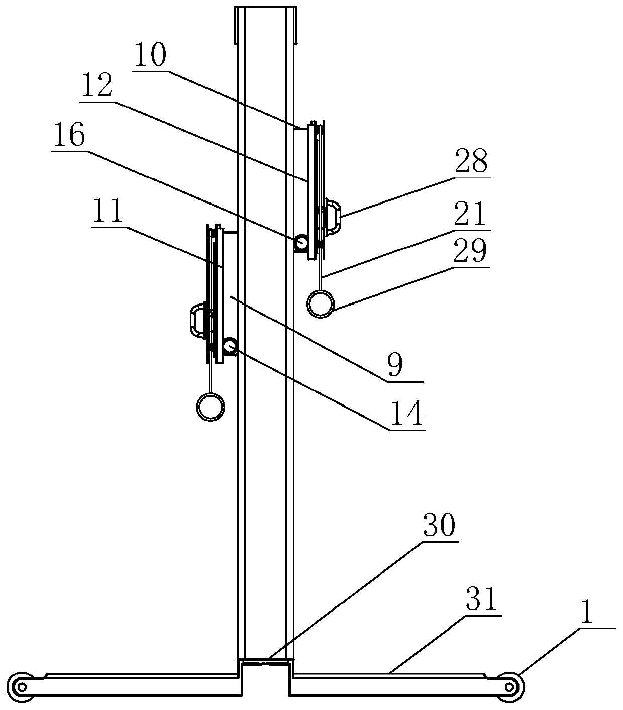 A fitness pulling device